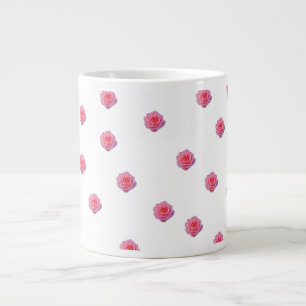 Roze Roos Patroon Mok