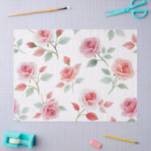 Roze roos patroon, zachte kleur, tissuepapier (Craft)