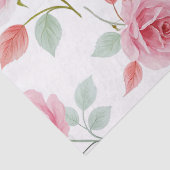 Roze roos patroon, zachte kleur, tissuepapier (Detail)