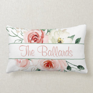 Roze Roos Persoonlijke Naam Lendekussen Kussen