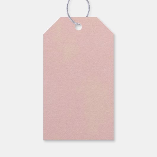 Roze Roos Petals en Prosecco Dank u Label Cadeaulabel (Achterkant)