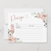 Roze Roos Petals Prosecco Recipe Kaart (Voorkant)