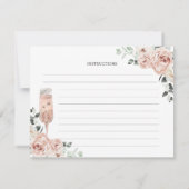 Roze Roos Petals Prosecco Recipe Kaart (Achterkant)