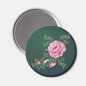 ROZE ROOS & PINE van SHARON SHARPE Magneet (Voorkant / Achterkant)