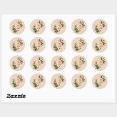 Roze  Roos Polka stippen Stickers (Vel)