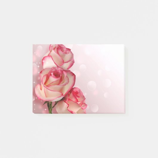 Roze Roos Post-it® Notes (Voorkant)