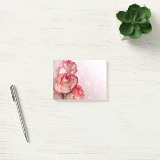 Roze Roos Post-it® Notes (Kantoor)