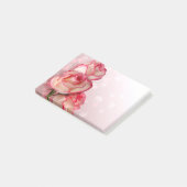 Roze Roos Post-it® Notes (Schuin)