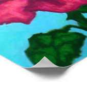 Roze Roos Poster (Hoek)