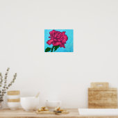 Roze Roos Poster (Keuken)