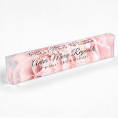 Roze Roos Professioneel Naambordje