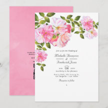Roze Roos QR Code RSVP Tuinbruiloft