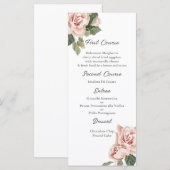 Roze roos quinceañera Menu Sjabloon (Voorkant / Achterkant)