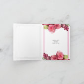 Roze roos rand bloemige bruiloft (Binnen)