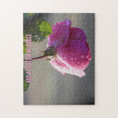 Roze Roos Regendruppel Legpuzzel (Verticaal)