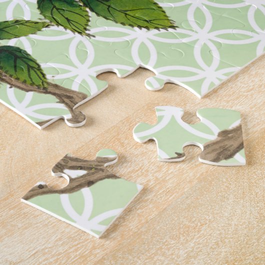  Roze Roos Retro Art Legpuzzel (Zijkant)