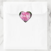 Roze Roos  Retrobloemen bloemenliefde Hart Sticker (Tas)