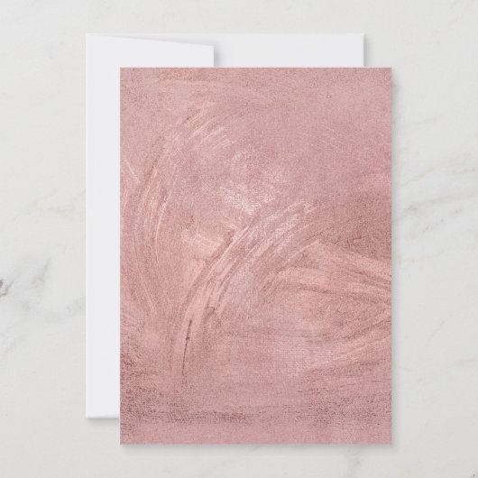 Roze roos rode bonen make-up oog glitter 16e bruid kaart (Achterkant)