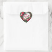 Roze Roos Rode Hart Valentijnsdag Sticker (Tas)