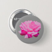roze roos ronde button 5,7 cm (Voorkant /achterkant)
