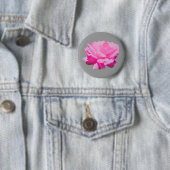 roze roos ronde button 5,7 cm (In situ)