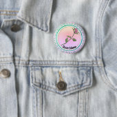Roze Roos Ronde Button 5,7 Cm (In situ)