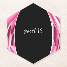 Roze Roos Roze Papieren Onderzetter