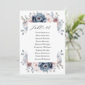 Roze Roos roze roosterrooster voor mosterdblauw Kaart (Staand voorkant)