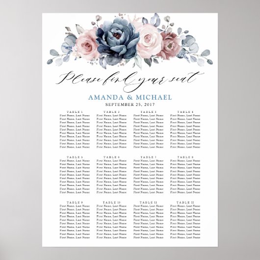 Roze Roos roze roosterrooster voor mosterdblauw Poster (Voorkant)