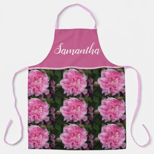 Roze  Roos Rozen  afval Apron Schort (Voorkant)