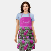 Roze Roos Rozen afval Apron Schort (Gedragen)