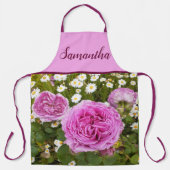 Roze  Roos Rozen Bloem Floral Foto Schort (Voorkant)