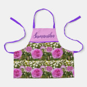 Roze  Roos Rozen Bloem Floral Foto Schort (Voorkant)