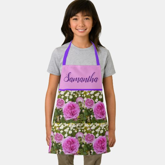 Roze  Roos Rozen Bloem Floral Foto Schort (Insitu)