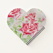 Roze  Roos Rozen Waterverf Aanpasbaar Notitieboek (Achterkant)