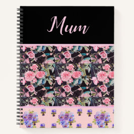 Roze  Roos Rozen Waterverf moeder moeders Notitieboek