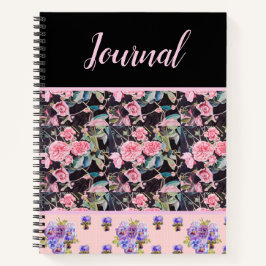 Roze  Roos Rozen Waterverf  Notitieboek