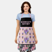 Roze  Roos Rozen Waterverf  p.p. Schort (Gedragen)