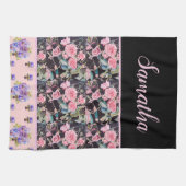 Roze Roos Rozen Waterverf Theedoek (Horizontaal)