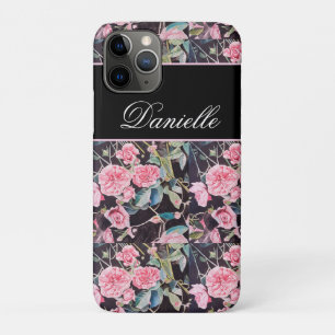 Roze Roos Rozen Waterverf Vintage Aanpasbaar Case-Mate iPhone Case