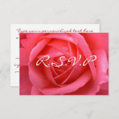 Roze roos RSVP gepersonaliseerde rozenkaarten Kaart (Voorkant / Achterkant)