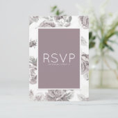 Roze roos RSVP-kaart RSVP Kaartje (Staand voorkant)