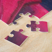 Roze Roos Schilderij Legpuzzel (Zijkant)