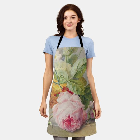  Roze Roos Schort (Gedragen)