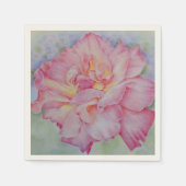 Roze Roos Servet (Voorkant)