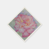 Roze Roos Servet (Hoek)