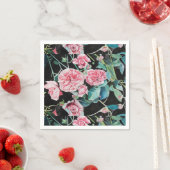 Roze Roos Shabby Chic bloem Servet Servetten (Insitu)