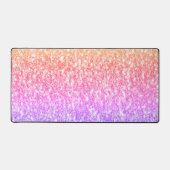 Roze roos sinaasappel glitter schittert bureaumat (Voorkant)