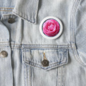 roze roos speld ronde button 5,7 cm (In situ)