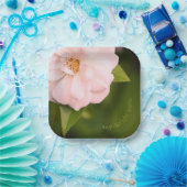 Roze Roos Square Designer Papieren Borden Bordje (Feest)